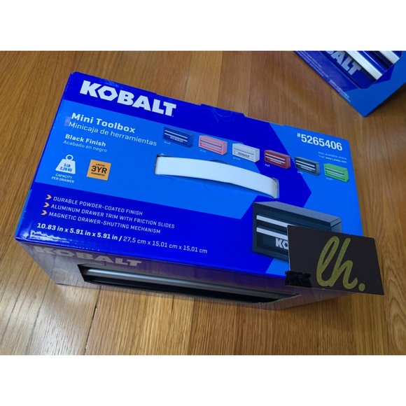 New 25th Anniversary Kobalt Mini Toolbox Black Two Drawer - Picture 6 of 7